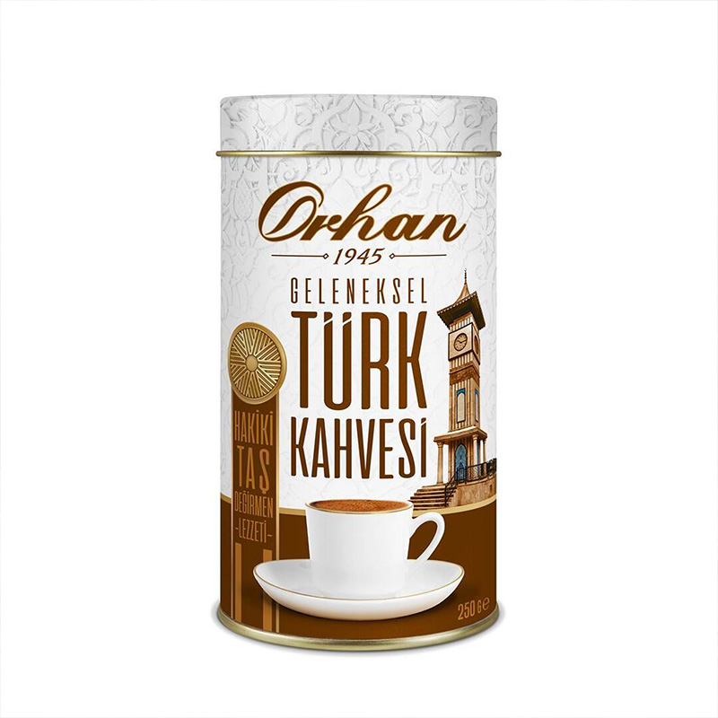 Orhan Öğütülmüş Türk Kahvesi Teneke 250 Gr